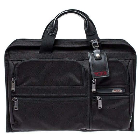TUMI Black Nylon Gen 4.2 Organizer Portfolio Briefcase - Picture 1 of 16